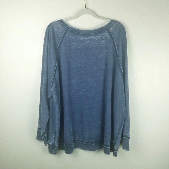 Melrose & Market Lace Trim Fleece Pullover 3X - Picture 3 of 8